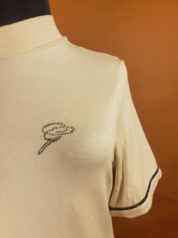 סריג דק אלגנט שמנת cream knit shirt